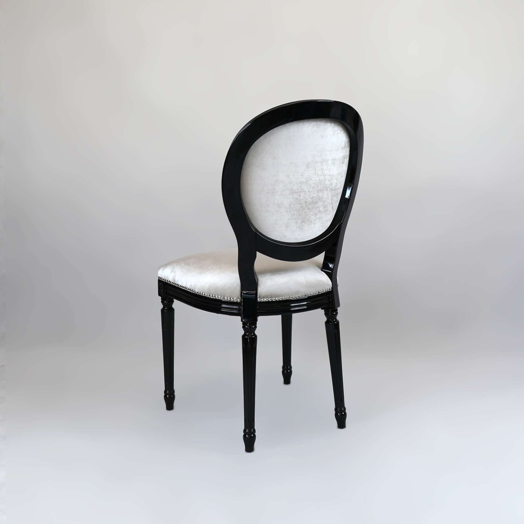 krzeslo ludwik xvi czarny polysk