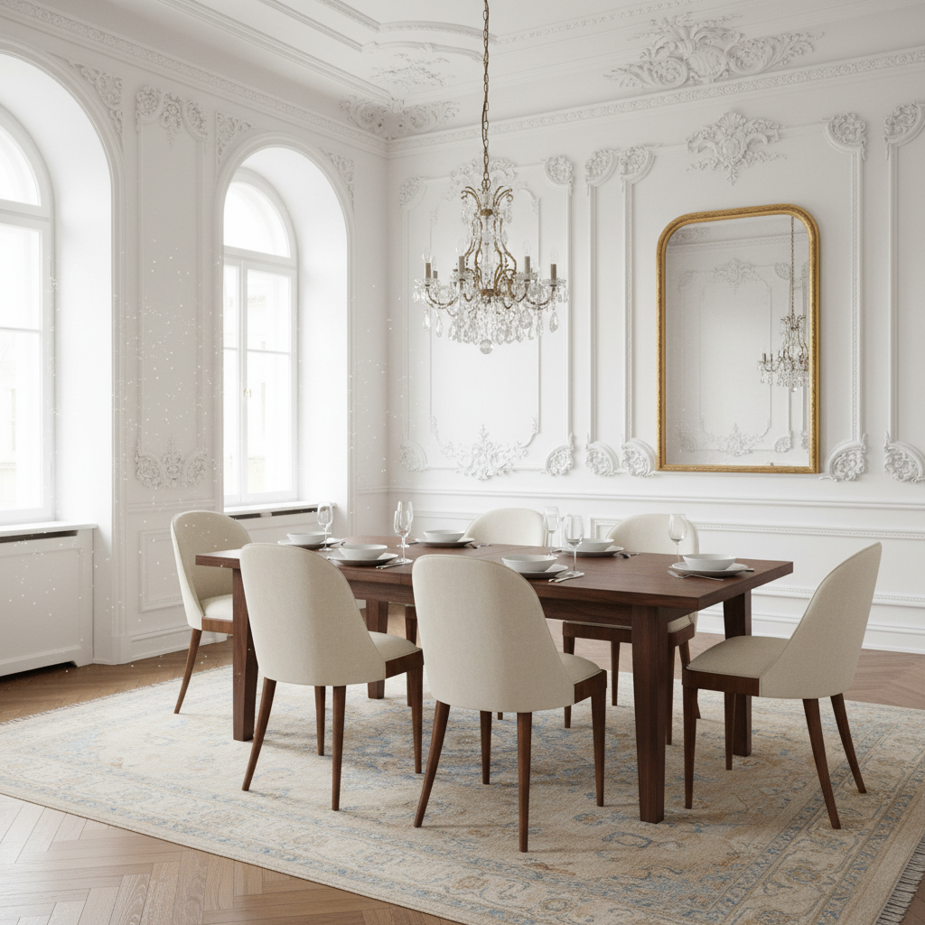 Krzesła Milano do jadalni w stylu klasycznym